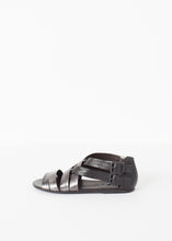 Load image into Gallery viewer, Wrap Sandal in Black/Steel