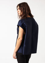 Load image into Gallery viewer, Tucked Sleeve Blouse in Navy
