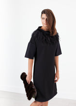 Load image into Gallery viewer, Ostrich Plume Dress in Black
