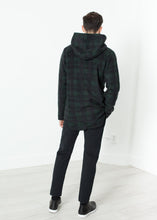 Load image into Gallery viewer, Double Breasted Hoodie in Forest Plaid
