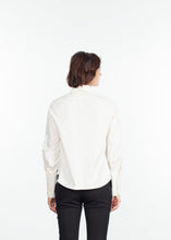 Load image into Gallery viewer, Trim Collar Poplin Blouse in Off White
